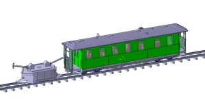 KARSEI Modellbahn 29802 - TTe - Schneepflug schwarz mit Begleitwagen, DR